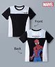Babyhug Marvel 100% Cotton Knit Half Sleeves T-Shirt With Spider Man Graphic - Light Blue