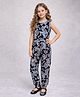 Little Marine Cotton Blend Woven Sleeveless Floral Printed Jumpsuit - Multi Colour
