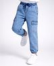 PURPLE UNITED KIDS Denim Woven Cargo Style Washed Jeans - Light Blue