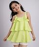 PURPLE UNITED KIDS Woven Sleeveless Frill Detailed Top - Neon Green