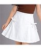 PURPLE UNITED KIDS Cotton Woven Bow Applique Detailed Skort - White