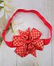 Little Miss Cuttie Bow Applique Detailed Headband - Red