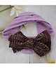 Little Miss Cuttie Bow Applique Detailed Headband - Lavender
