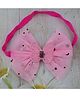 Little Miss Cuttie Butterfly & Bow Applique Detailed Headband - Pink