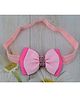 Little Miss Cuttie Bow Applique Detailed Headband - Light Pink