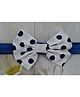 Little Miss Cuttie Bow Applique Detailed Headband - White