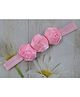 Little Miss Cuttie Floral Applique Detailed Headband - Pink