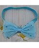 Little Miss Cuttie Bow Applique Detailed Headband - Light Blue