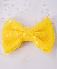 Little Miss Cuttie Sequins Embellished Bow Applique Detailed Alligator Hair Clip - Yellow