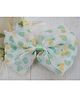 Little Miss Cuttie Hearts Printed Bow Applique Detailed Alligator Hair Clip - Mint