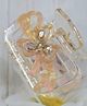 Little Miss Cuttie Floral Designed Stone Embellished Hair Claw Clip - Light Peach