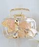 Little Miss Cuttie Floral Applique Detailed Claw - Light Peach