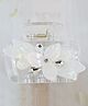 Little Miss Cuttie Floral Applique Detailed Claw Clip - White