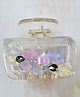 Little Miss Cuttie Floral Applique Detailed Claw Clip - Grey