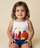 Nautinati Cotton Woven Sleeveless Fruit Printed Top & Shorts Set - White