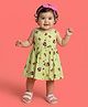 Nautinati Cotton Knit Mickey & Friends Sleeveless Striped Minnie Mouse Printed Dress - Light Green