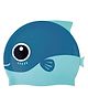 KARBD Fish Fin Design Silicone Swimming Cap for Kids - Light Green Grey