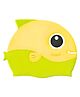 KARBD Fish Fin Design Silicone Swimming Cap for Kids - Yellow