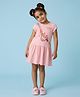 Nautinati Cotton Knit Disney Mickey & Friends Featuring Half Sleeves Mickey Mouse Printed Dress - Pink