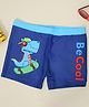Yellow Bee Disney Skating Dinosaur Printed Swimming Trunks - Blue