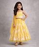 The Magic Wand Woven Sleeveless Floral Embroidered Lehenga & Choli With Dupatta Set - Yellow