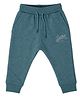 nuberry Cotton Woven Surfer Text Printed Joggers - Green