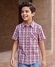 Pine Kids Cotton Woven Checks Shirts Half Sleeves Collar Multi Color 4-5 Years