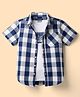 Pine Kids Cotton Woven Half Sleeves Checks Shirt With Printed T-Shirt - Multicolor