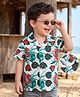 Kookie Kids India Cotton Woven Half Sleeves Printed Shirt with Resort Collar Multi Color 18-24 Months