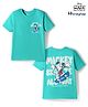 HoneyHap Disney Single Jersey Knit Half Sleeves T-Shirt with Front & Back Mickey Mouse Graphic - Green