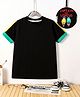Mark & Mia Cotton Half Sleeves T-Shirt with Sports Theme Print in Back - Black