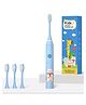 Ausha Kids Electric Toothbrush (Blue Bear) (Ages 3 To 12) | USB Rechargeable, 4 DuPont Heads, 2-Min Smart Timer