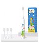 Ausha Kids Electric Toothbrush (White Crocodile) (Ages 3 To 12) | USB Rechargeable, 4 DuPont Heads, 2-Min Smart Timer