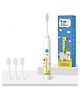 Ausha Kids Electric Toothbrush (White Giraffe) (Ages 3 To 12) | USB Rechargeable, 4 DuPont Heads, 2-Min Smart Timer