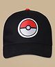 Kidsville Cotton Blend Knit The Pokemon Company Featuring Pokeball Embroidered Baseball Cap - Black - Circumference 54 Cm