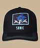 Kidsville Cotton Blend Knit Sega Featuring Sonic The Hedgehog Patch Embroidered Baseball Cap - Black Circumference 54 Cm
