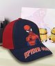 Kidsville Cotton Blend Knit Marvel Featuring Spider Man Printed Cap - Red & Blue - Circumference 54 Cms