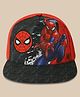 Kidsville Cotton Blend Knit Marvel Featuring Spider Man Printed Cap - Black & Red - Circumference 54 Cms
