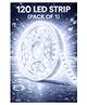 SPARK WORLD | White LED STRIP 120LED LED Decorative Light for Home & Festival Use
