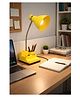 SPARK WORLD | White | Pack of 1 | Yellow Study Table Lamp with Organizer Base Metal Yellow LED Decorative Light for Home & Festival Use