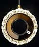 SPARK WORLD | Ceiling Light | Natural White::Warm White::White | CRY-RING LED Ceiling Light (Warm White, Crystal Edge) Plastic Gold LED Decorative Light for Home & Festival Use