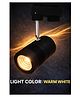 SPARK WORLD | Track Light | Pack of 1 | 10 Watt Track Black (Warm White) Finish LED Spotlight Focus Light Aluminium Yellow LED Decorative Light for Home & Festival Use