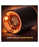 SPARK WORLD | Uplight | Yellow | Pack of 1 | 12 Watts Black Cylindrical LED Surface Mounted Ceiling Spot Light, Warm White, Aluminium Body Plastic Black LED Decorative Light for Home & Festival Use
