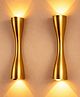 SPARK WORLD | Wallchiere | Yellow | Pack of 2 | Head Up & Down Wall Lamp, Creative Small Waist Design Wall Light Metal Yellow LED Decorative Light for Home & Festival Use