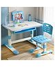 StarAndDaisy Multifunctional Study Table And Chair With Book Holder, Drawer & Extra Large Desktop  - Blue