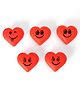 United Agencies Little Hearts Bath Toys 5 Pieces - Red