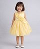 The Magic Wand Woven Sleeveless Floral Applique Detailed Dress - Yellow