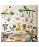JAAMSO ROYALS Jungle Animal Cartoon Wall Decals Elephant Monkey Giraffe Lion Forest Stickers for Kids Baby