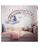 JAAMSO ROYALS Unicorn Wall Art Rainbow Wall Decals Waterproof Unicorn Wall Stickers with Star Cloud Peel & Stick Rainbow Stickers (30CM x 90 CM)