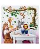 JAAMSO ROYALS Jungle Animals Wall Stickers Safari Elephant Giraffe Lion Monkey Bear Tree Wall Decals (30CM x 90 CM)